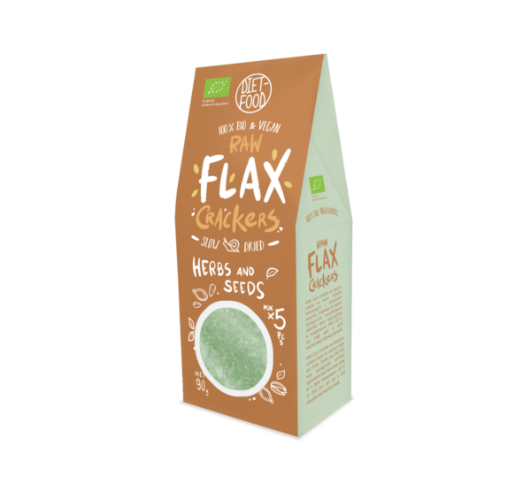 BIO flax crackers with herbs and seeds