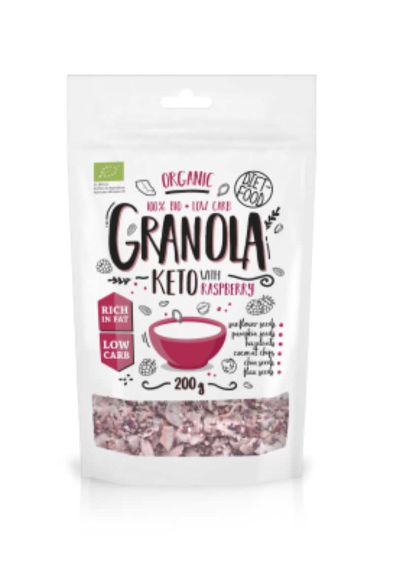 EKOLOGIŠKA KETO GRANOLA su AVIETĖMIS
 