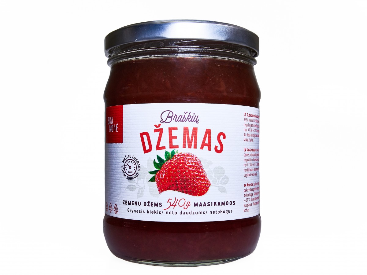 Braškių džemas, 540g