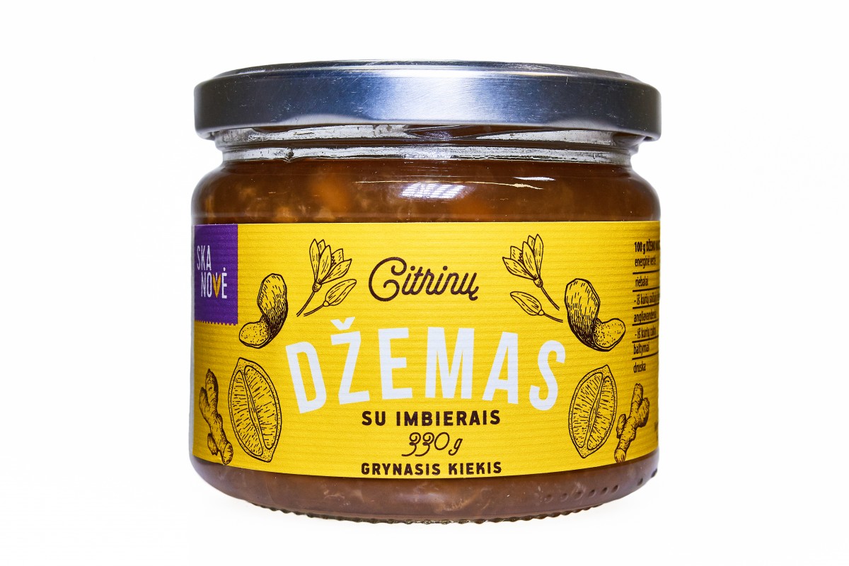 Citrinų džemas su imbierais, 330g