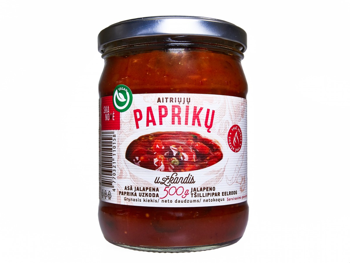 Aitriųjų paprikų užkandis, 500g