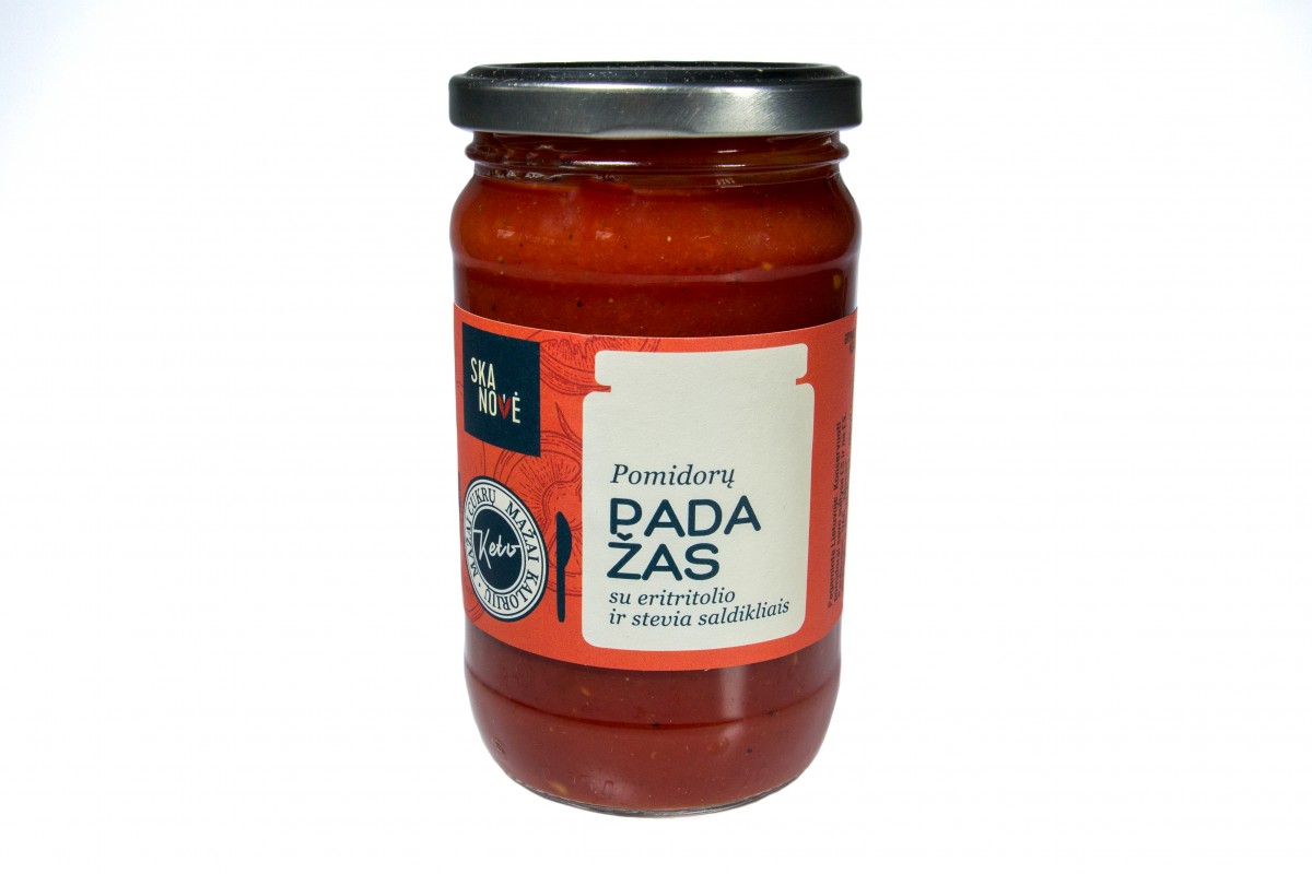 Tomato sauce with erythritol and stevia sweeteners