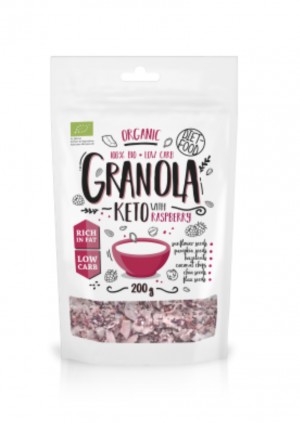 ORGANIC KETO GRANOLA WITH RASBERRIES