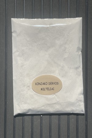 Cognac resin powder

Used as a thickener for baked good (instead of starch)

1 g of cognac resin powder corresponds to 15 g of starch krakmolo.