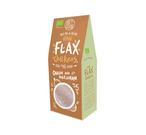 BIO flax crackers with onion and marjoram