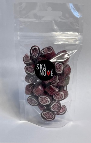 Candies with dried blackcurrant