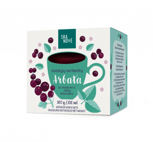 Black currant tea with honey and mint ekstract