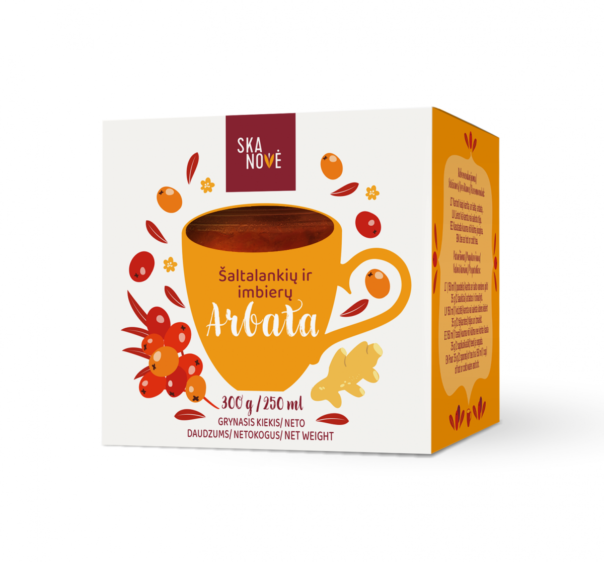 Sea buckthorn and ginger tea, 300g