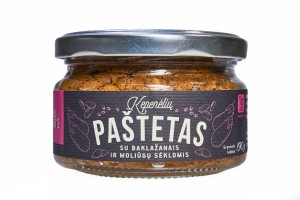 Kepenėlių paštetas su baklažanais ir moliūgų sėklomis, 190g